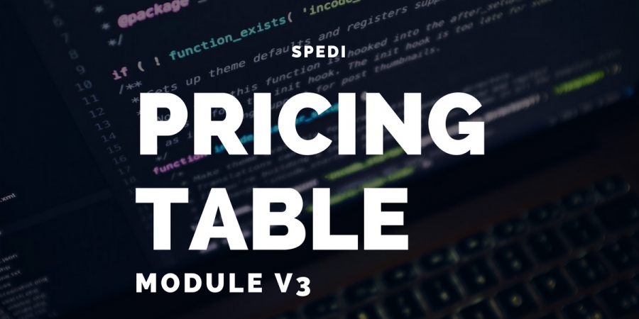 Spedi pricing table